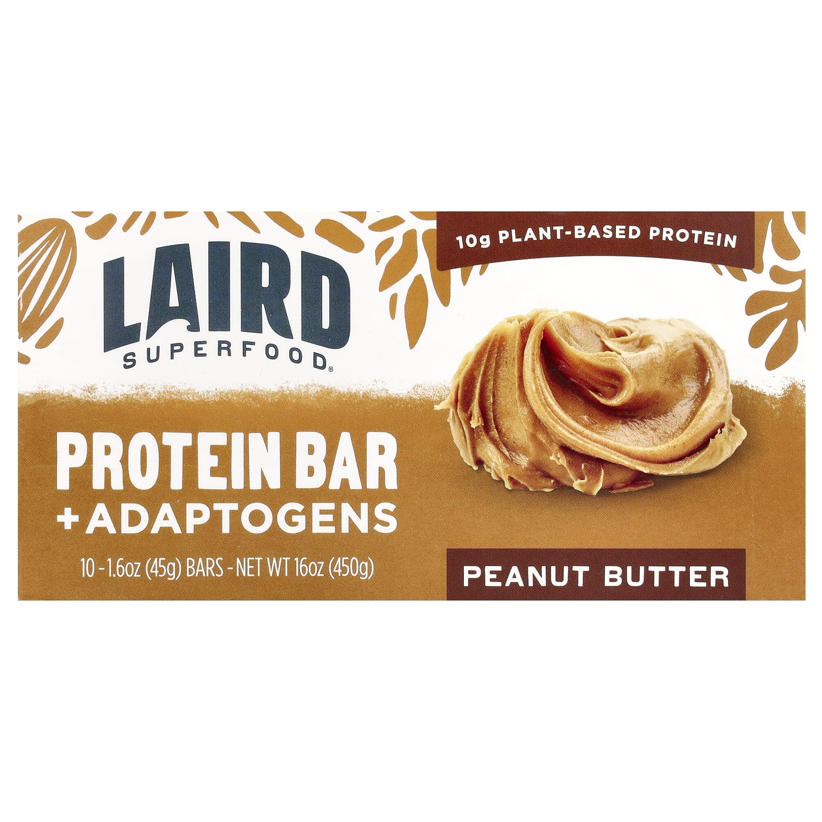 Laird Superfood Protein Bar + Adaptogens, Peanut Butter