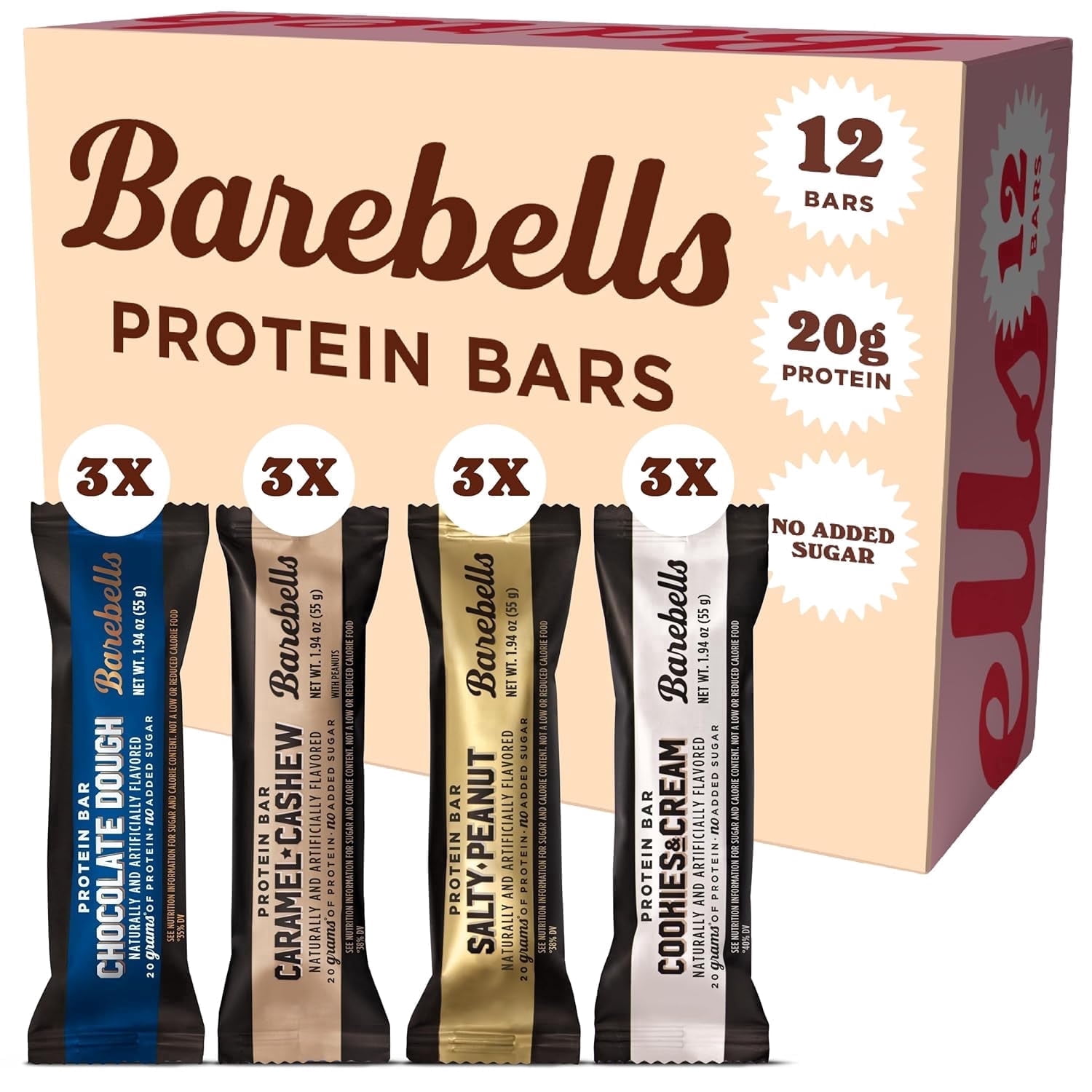 Barebells Protein Bar Variety, 12-pack