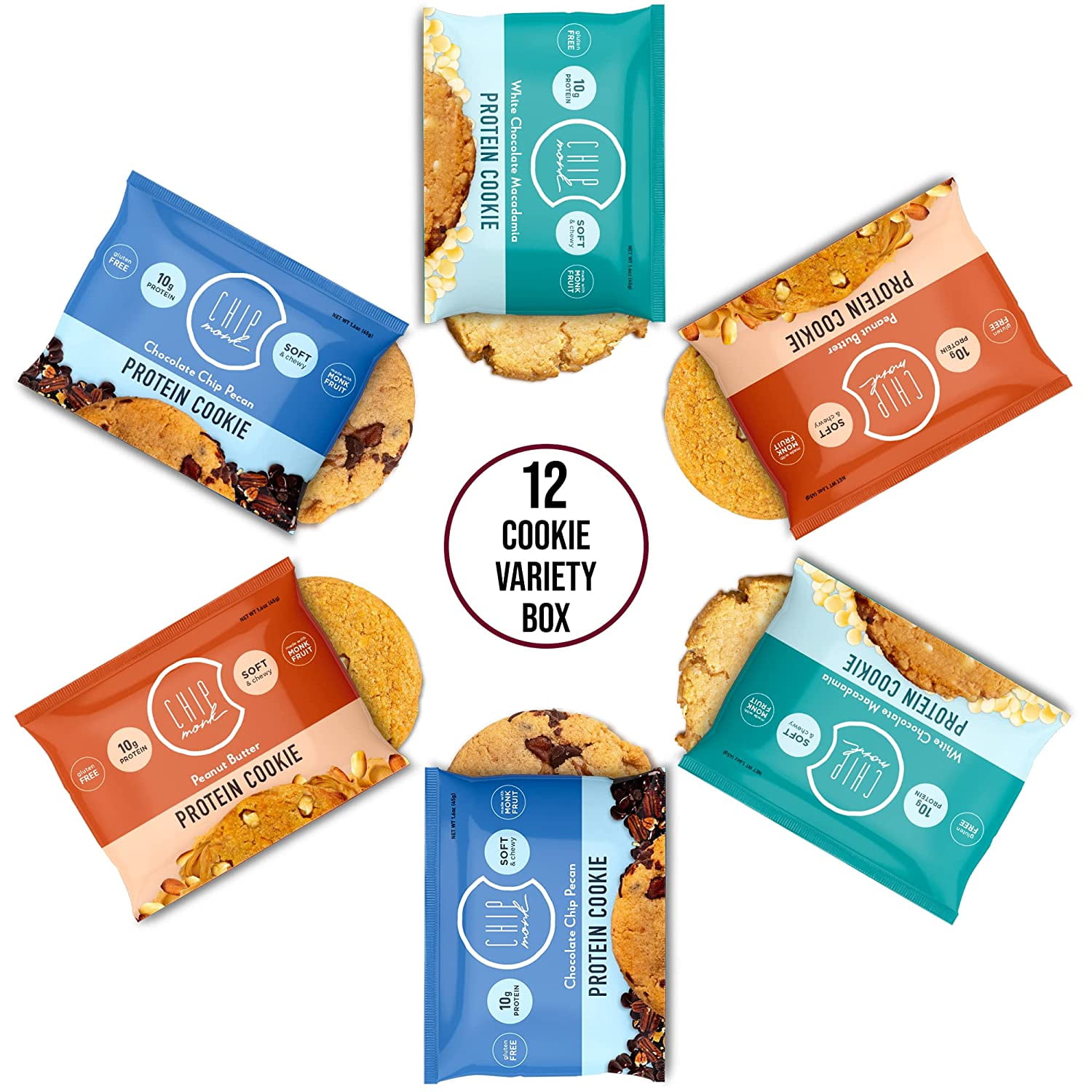 ChipMonk High Protein Cookies, Variety