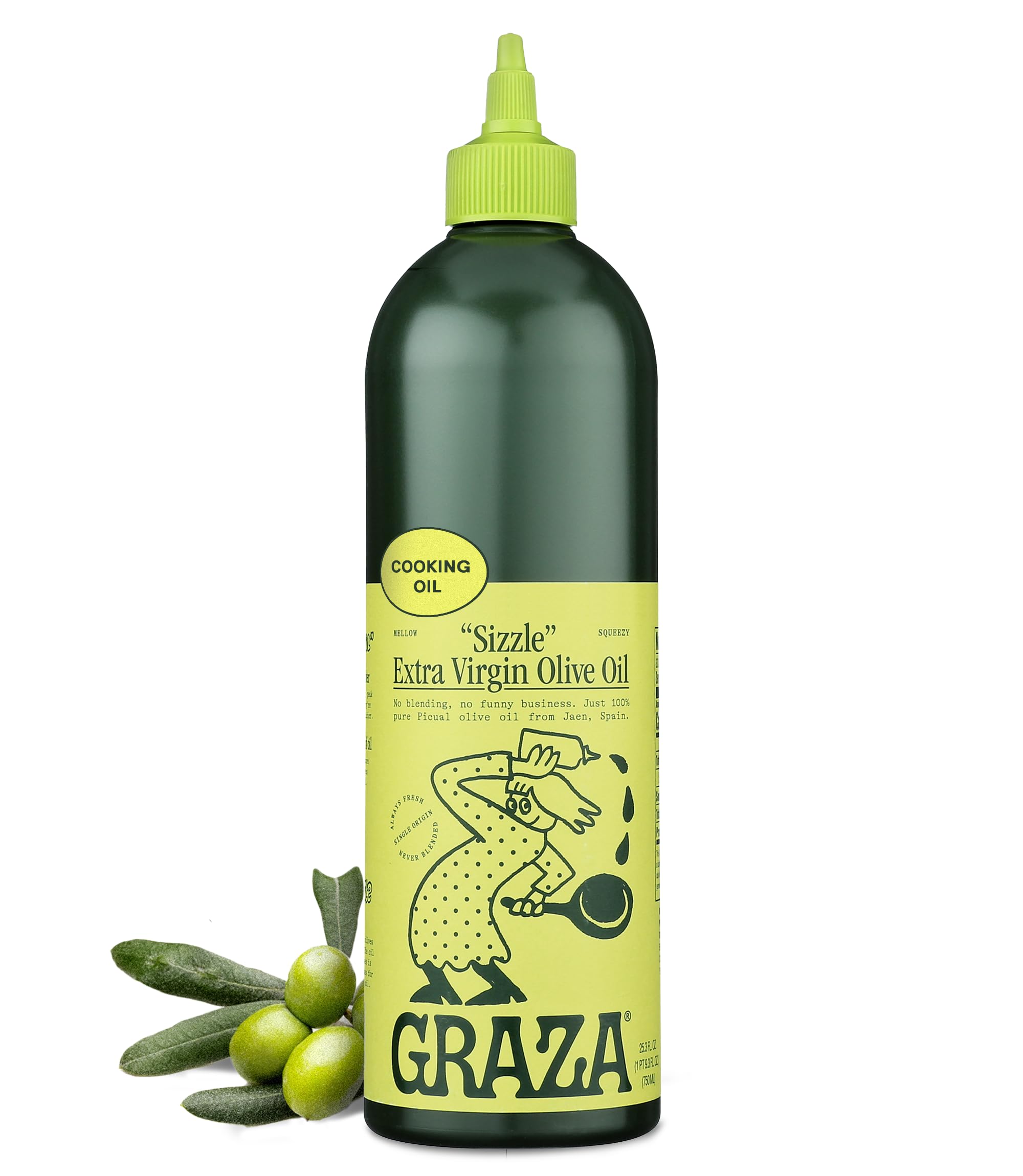 Graza Sizzle Extra Virgin Olive Oil. Peak Harvest Cooking Oil. Single Farm Spa