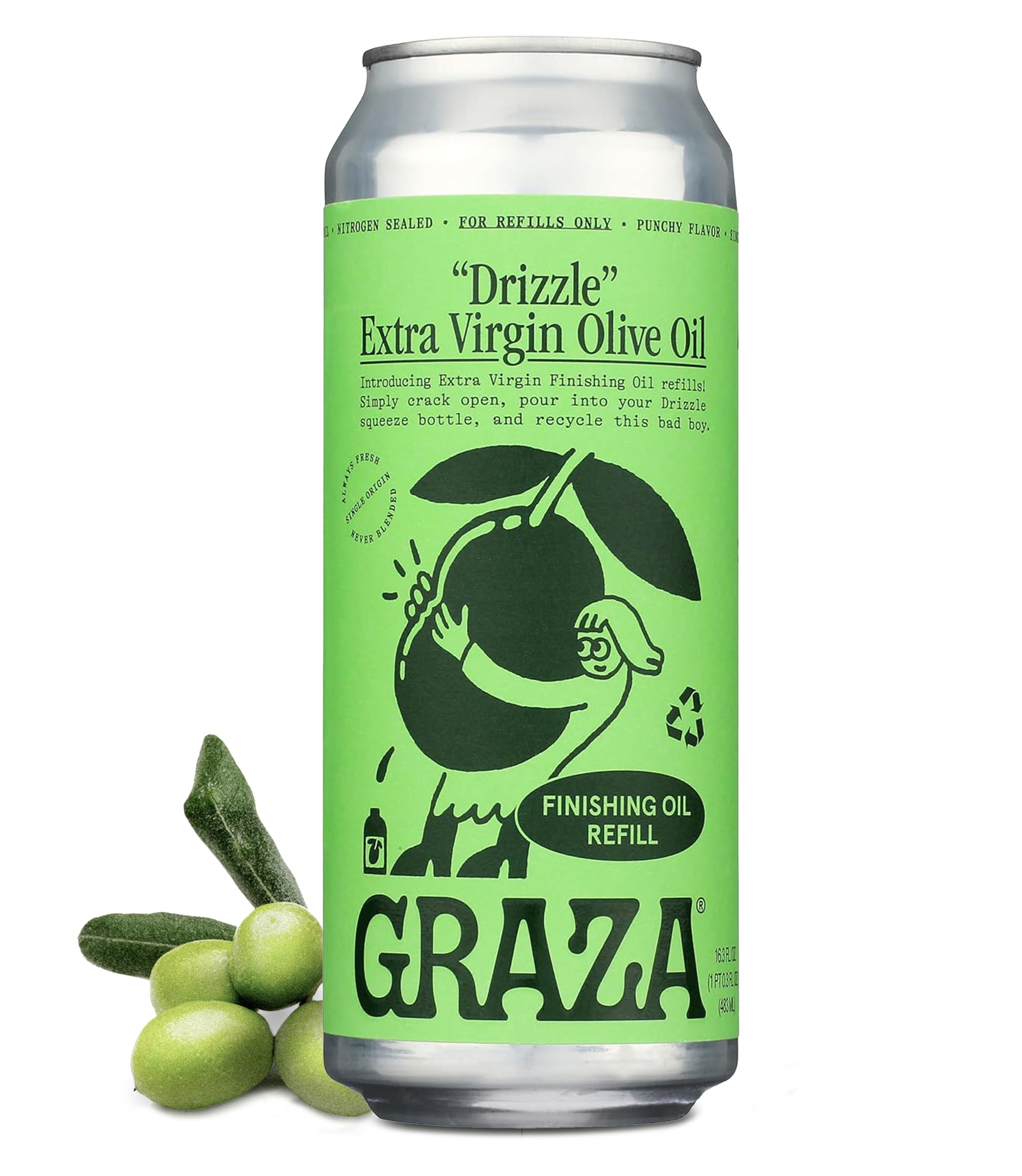 Graza Drizzle Extra Virgin Olive Oil, Finishing Oil - High Polyphenol Early Harv