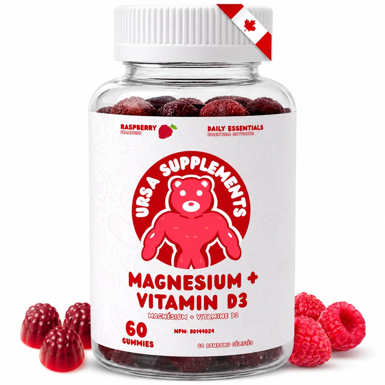URSA Supplements Magnesium Bisglycinate + Vitamin D3 Gummies