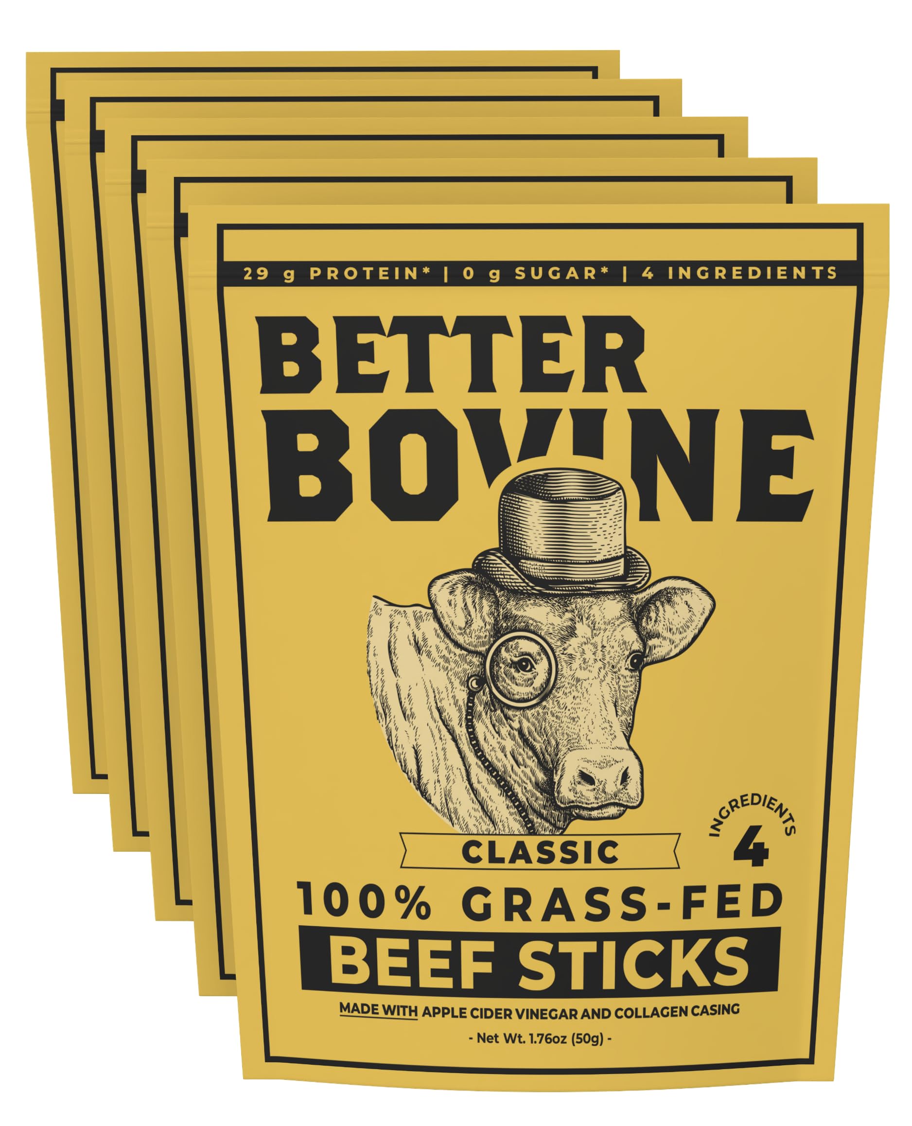 Better Bovine Grass-Fed Beef Sticks, 5-pack